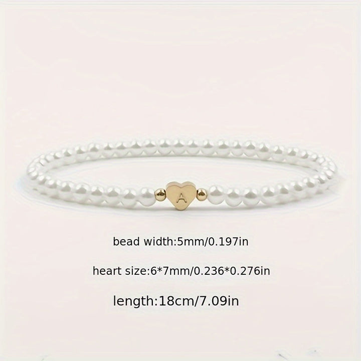Schickes A-Z Herz Initialen Armband