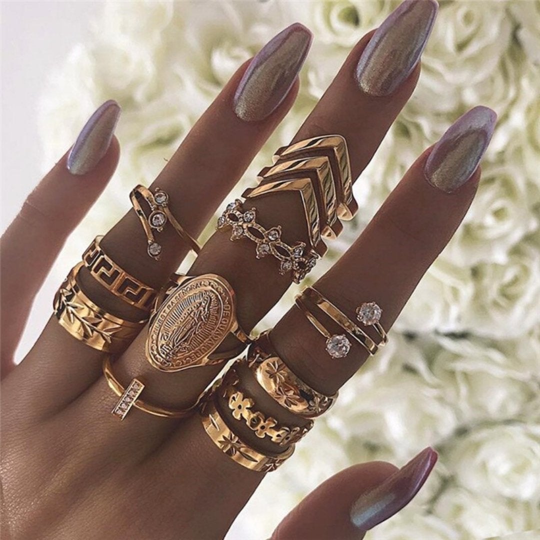 Einzigartiges Ring Set: 8 bis 12 Stück