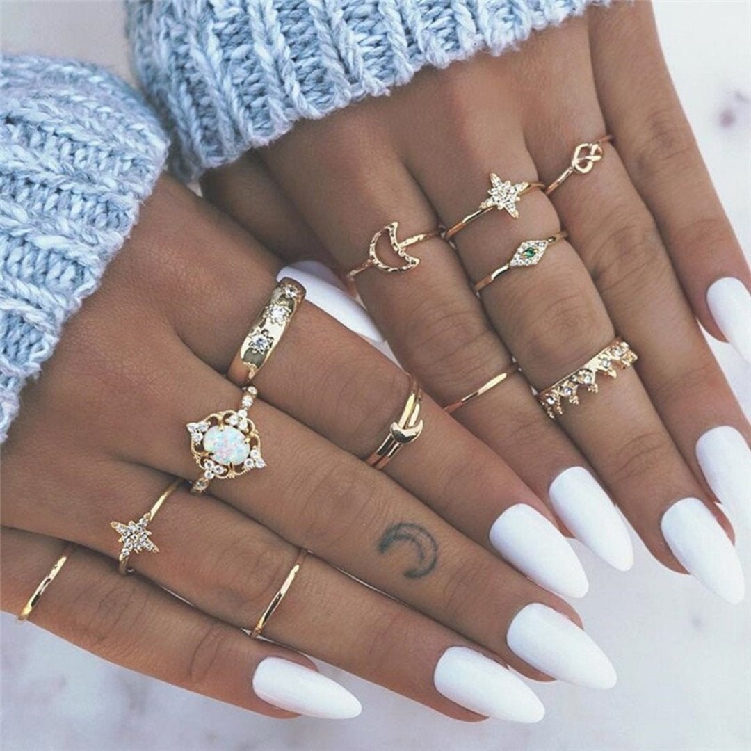 Einzigartiges Ring Set: 8 bis 12 Stück