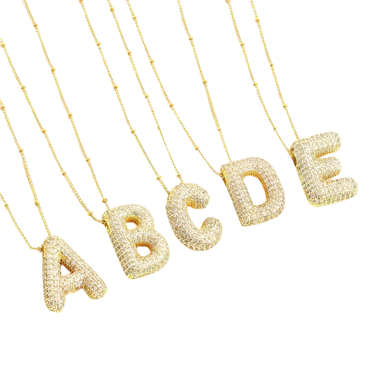 Elegante Goldene Initialen Halskette