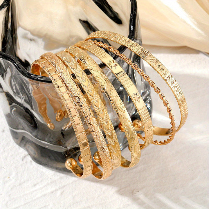 Goldenes Boho Armreif Set