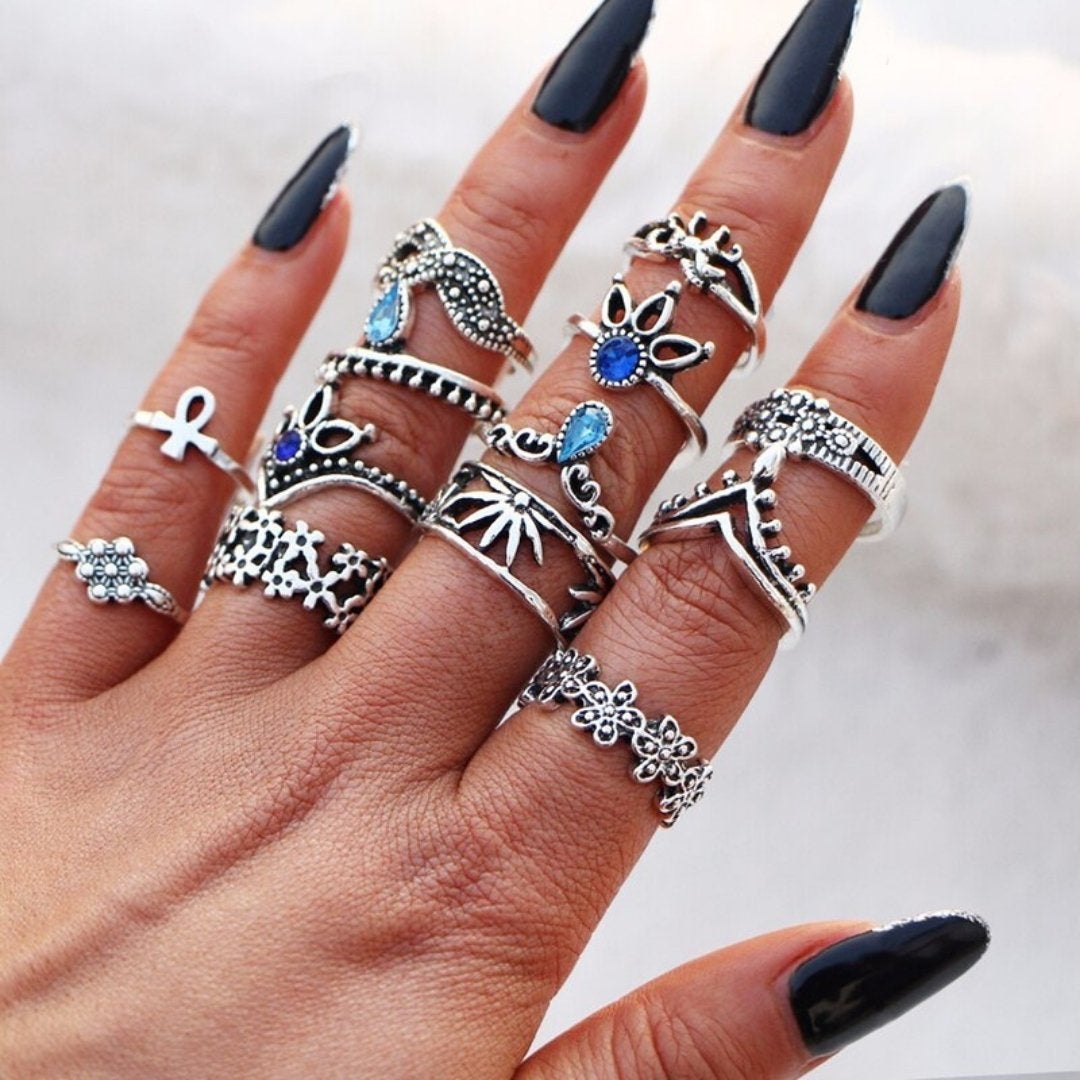 Einzigartiges Ring Set: 8 bis 12 Stück