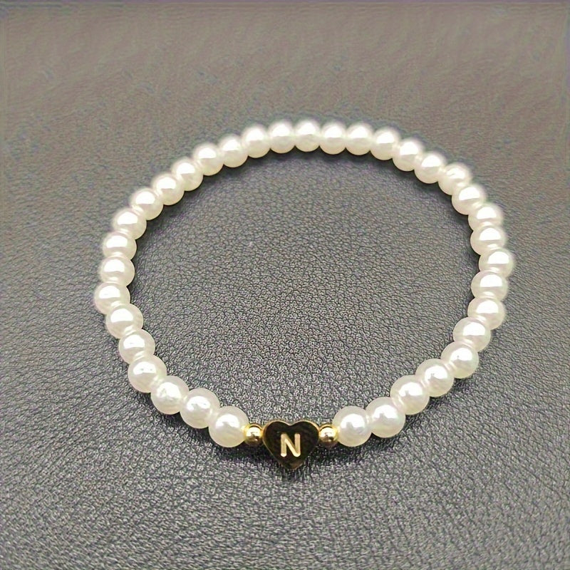 Schickes A-Z Herz Initialen Armband