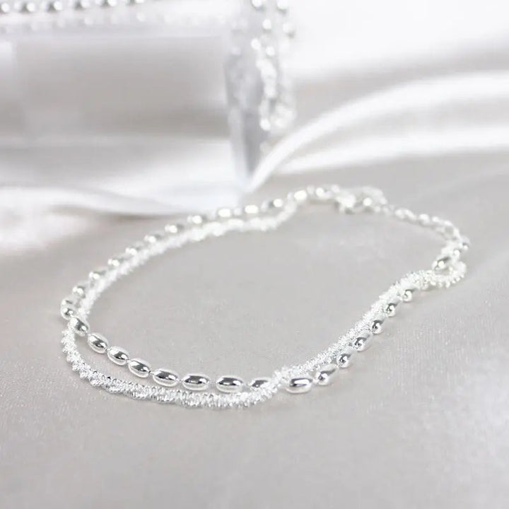 Elegantes Silberarmband Set mit Zirkonia Steinen