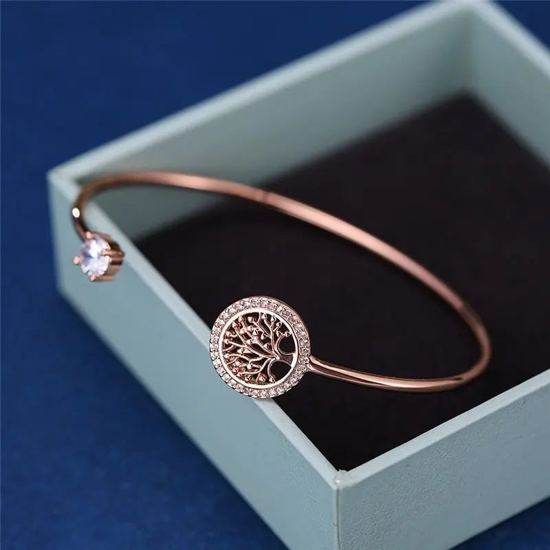 Zeitloses Lebensbaum Armband Verstellbar