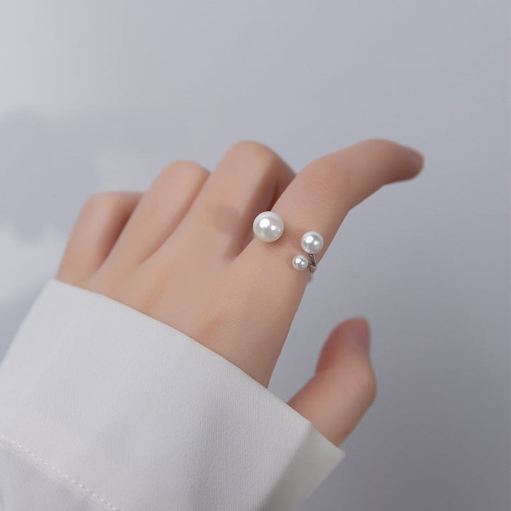 Eleganter Trio Perlenring