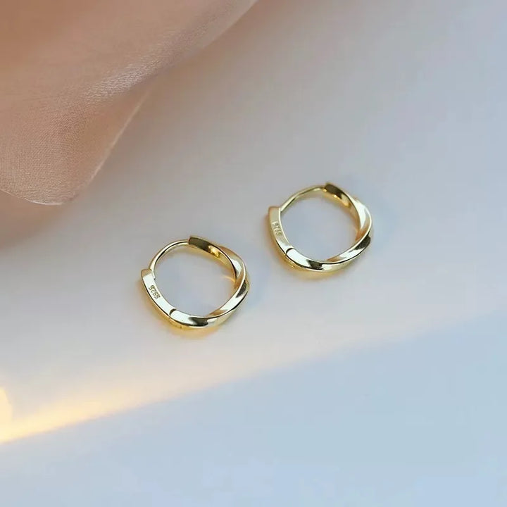 Sterlingsilber Runde Inlay Ohrringe
