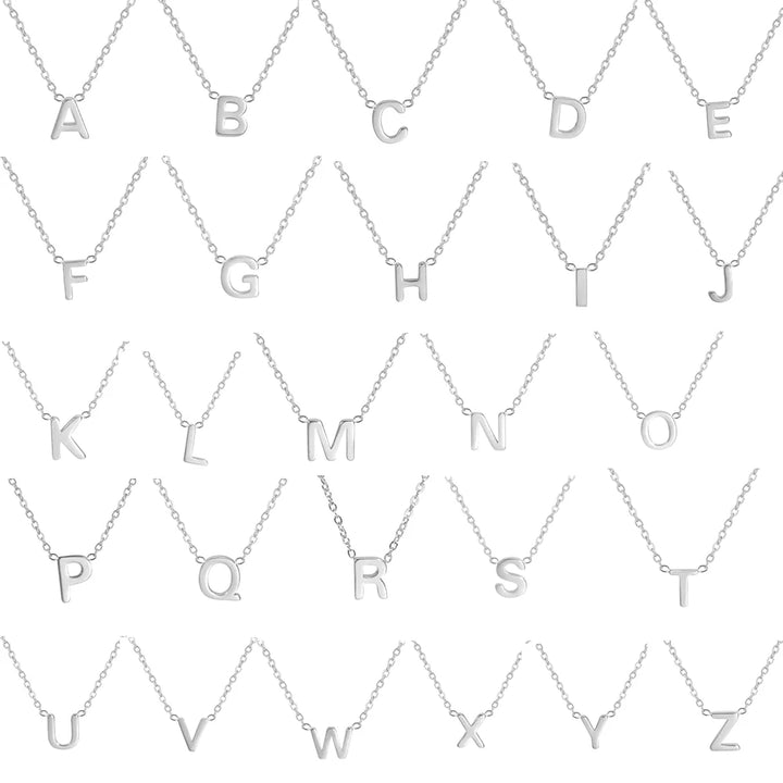 Glänzende Alphabet Anhänger Halkette