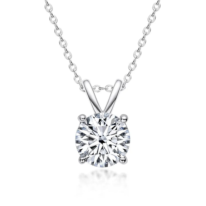 Exklusive Sterlingsilber Moissanite Diamant Halskette