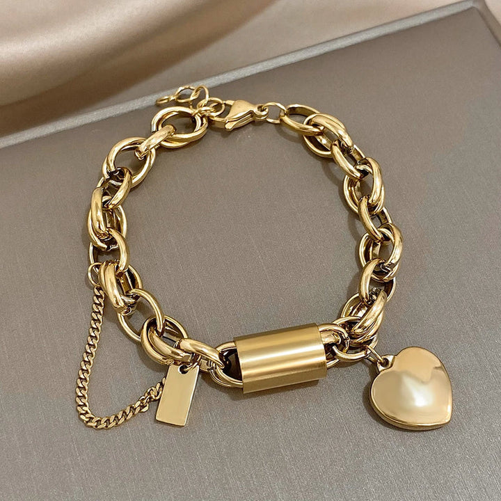 Gefestigtes Massives Armband | Gold
