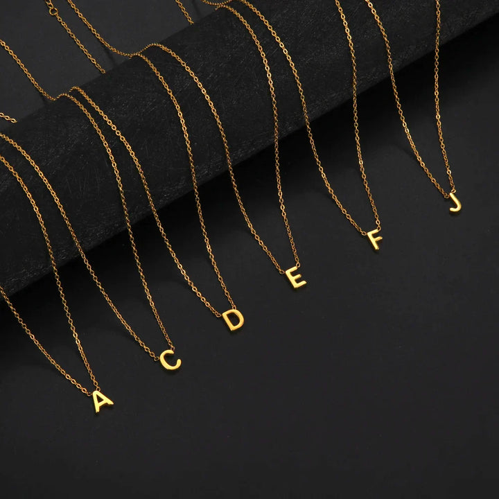 Glänzende Alphabet Anhänger Halkette