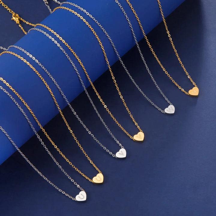 Zeitloses Herz Initialen Choker Halskette