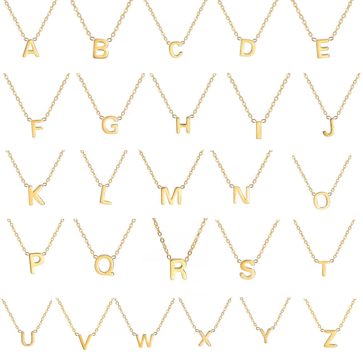 Glänzende Alphabet Anhänger Halkette