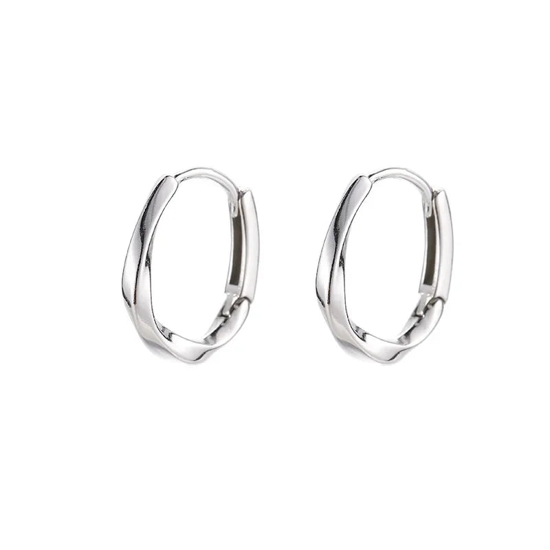 Sterlingsilber Runde Inlay Ohrringe