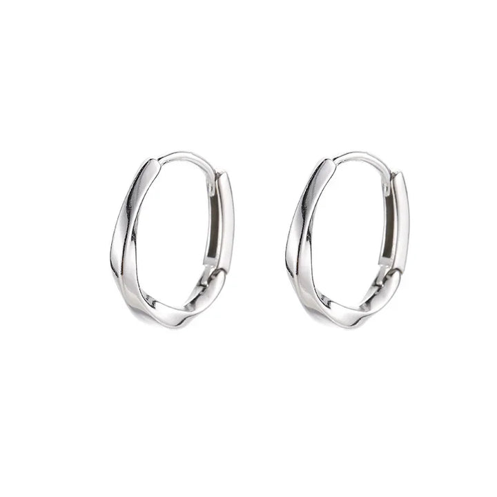 Sterlingsilber Runde Inlay Ohrringe