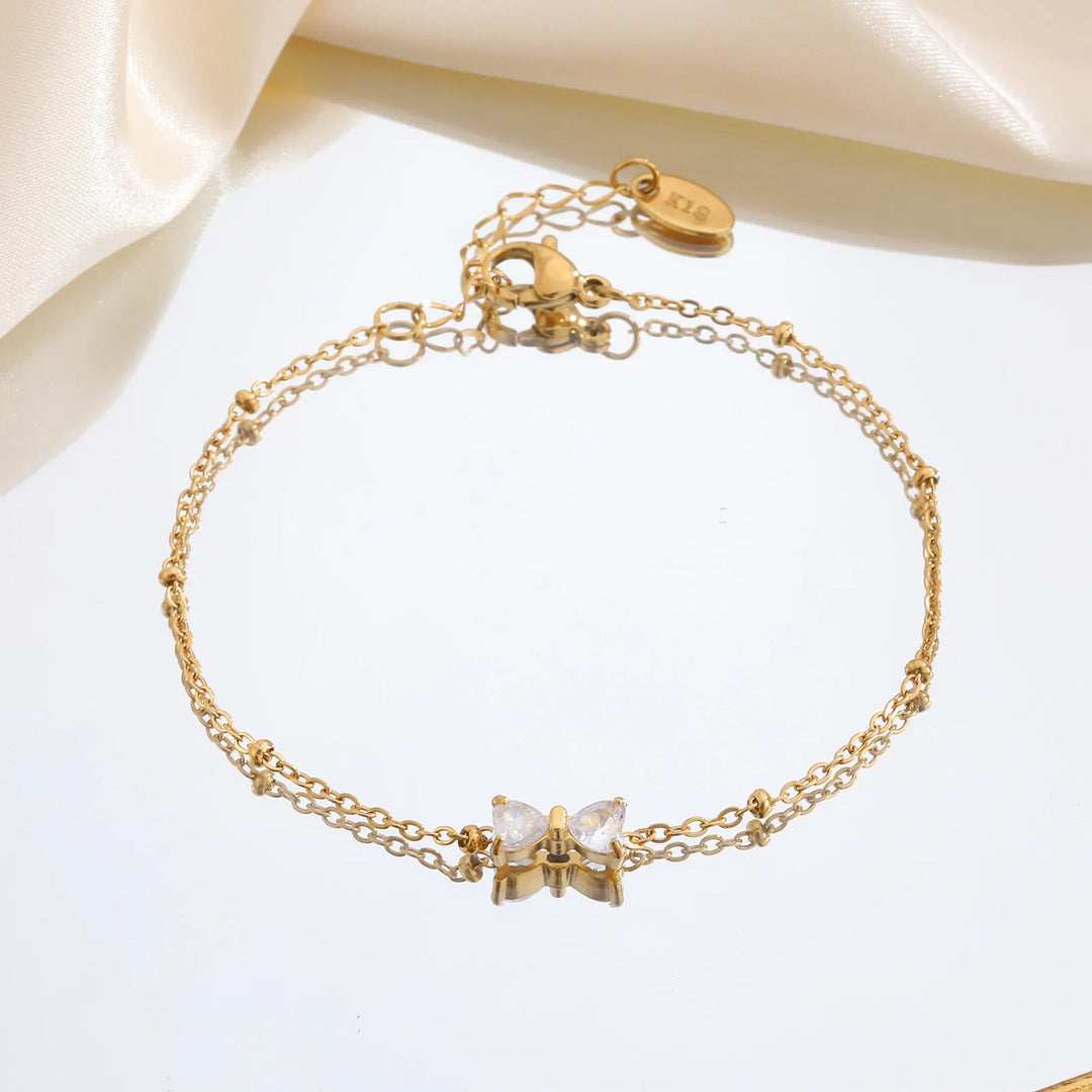 Elegantes Funkelndes Kristall Anhängerarmband
