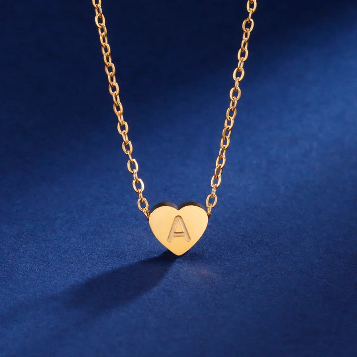 Zeitloses Herz Initialen Choker Halskette