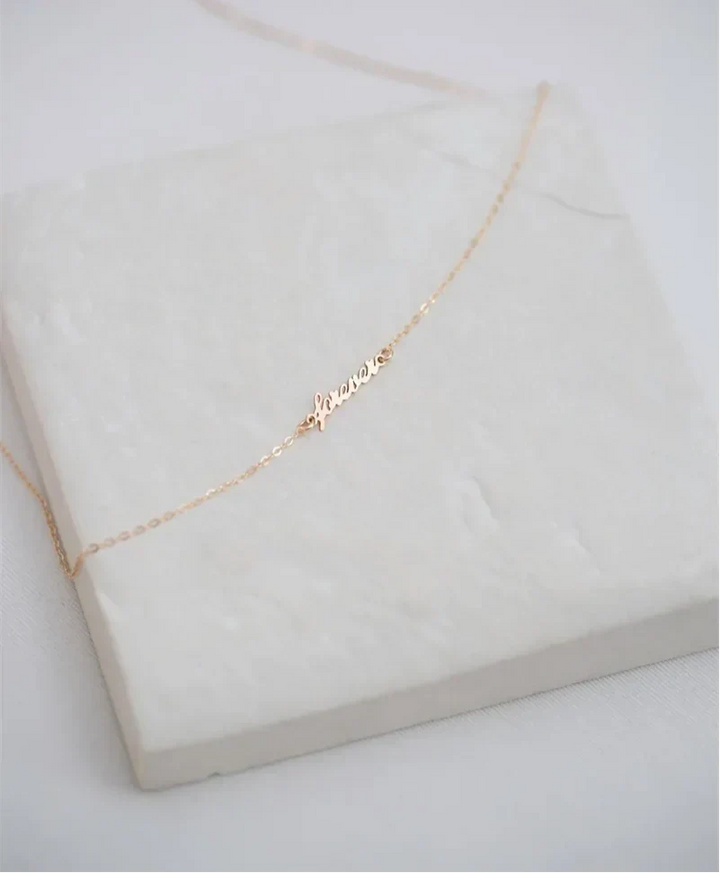 Goldene Für-Immer-Liebe Halskette