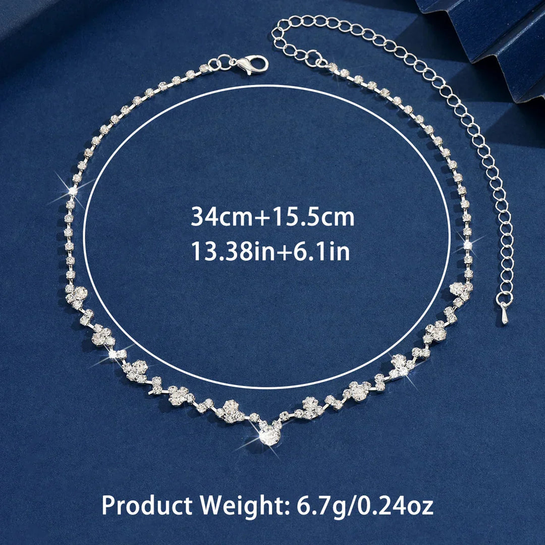 Elegante Diamant Braut Halskette