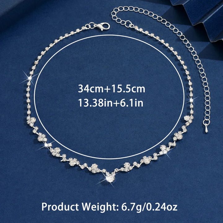 Elegante Diamant Braut Halskette