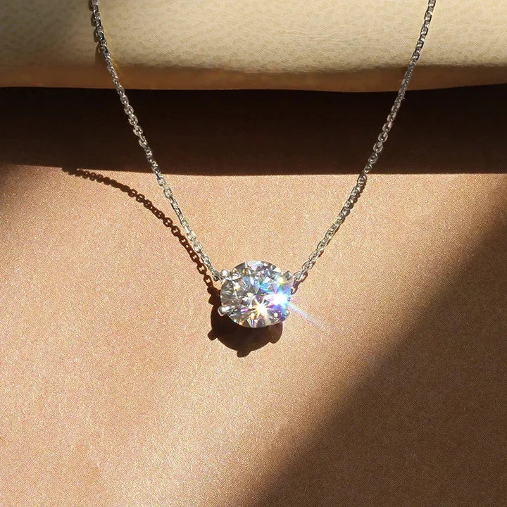 Elegante Kristall Solitär Halskette
