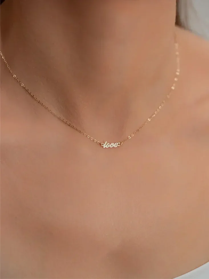 Goldene Für-Immer-Liebe Halskette