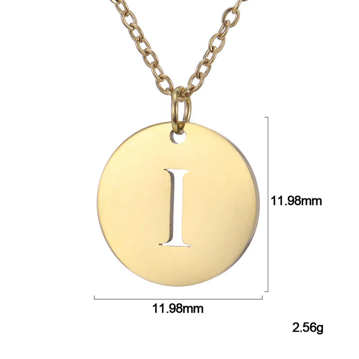 Elegante Goldbuchstaben Anhänger Halskette
