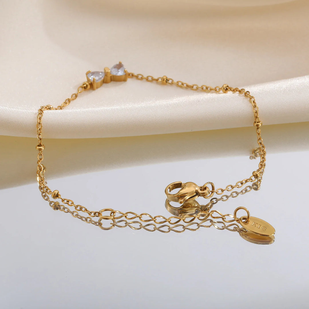Elegantes Funkelndes Kristall Anhängerarmband