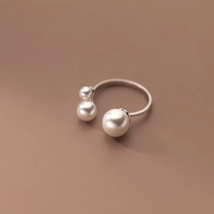 Eleganter Trio Perlenring