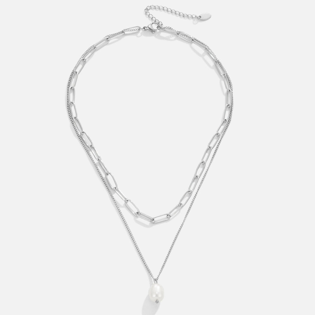 Elegante Perlenanhänger Halskette