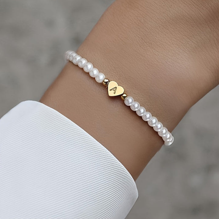 Schickes A-Z Herz Initialen Armband
