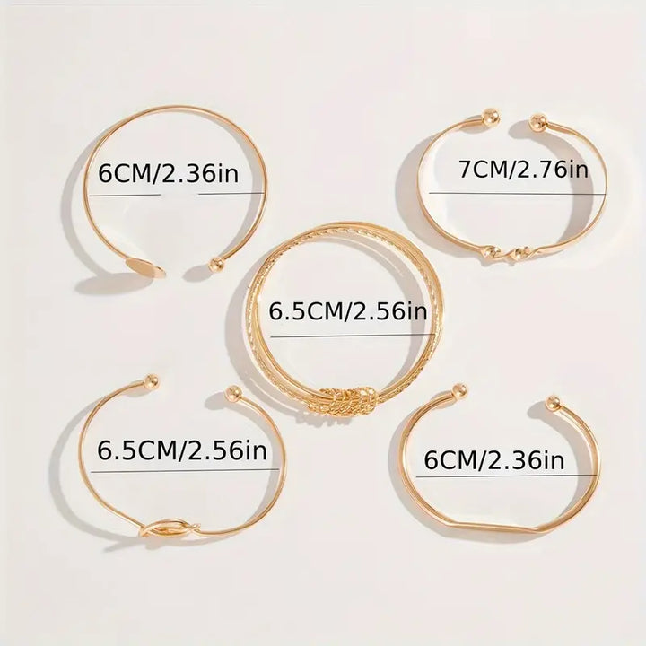 Elegantes Goldenes Armband Set