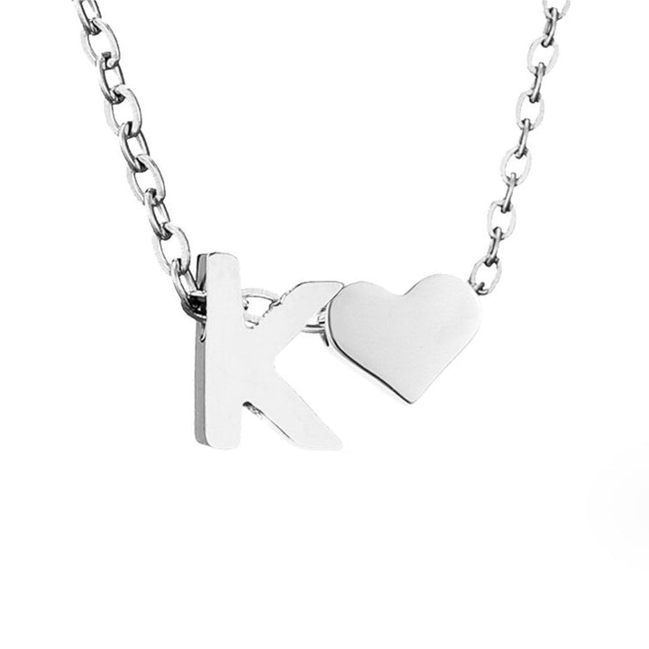 Zeitlose Initialen Halskette mit Herz Charm