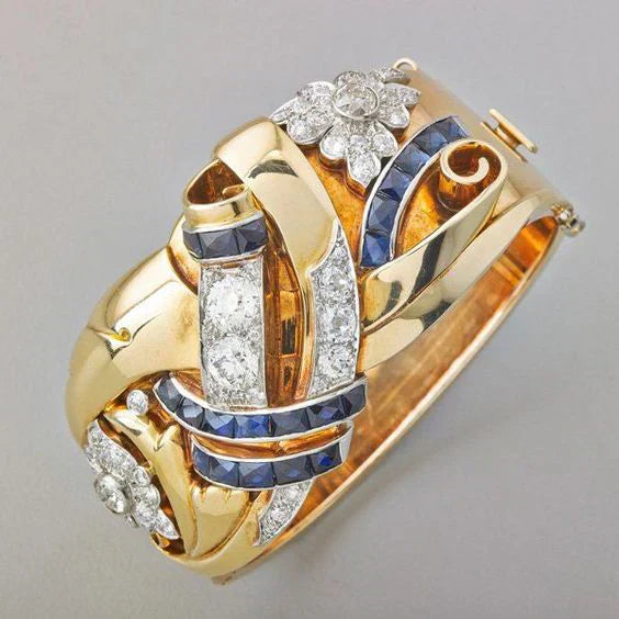 Goldener Vintage Zirkoniaring
