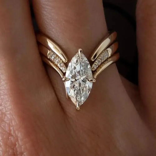 Tropfenkrone Goldring