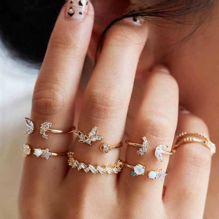 Einzigartiges Ring Set: 8 bis 12 Stück