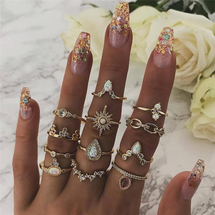 Einzigartiges Ring Set: 8 bis 12 Stück
