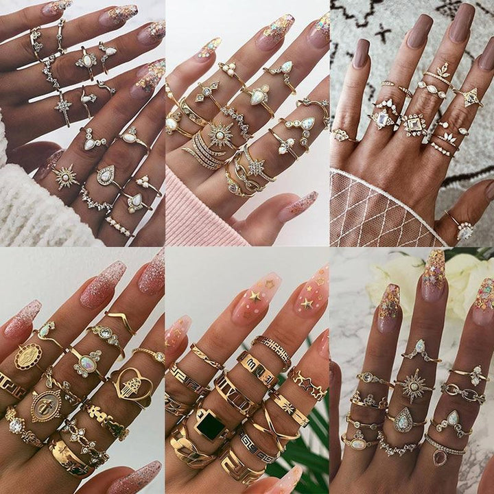 Einzigartiges Ring Set: 8 bis 12 Stück