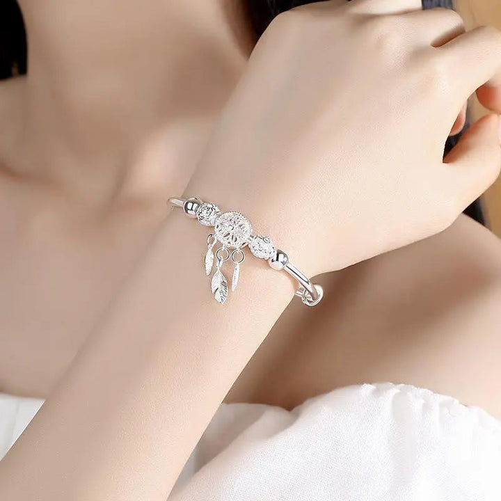 Silbernes Traumfänger Anhänger Armband