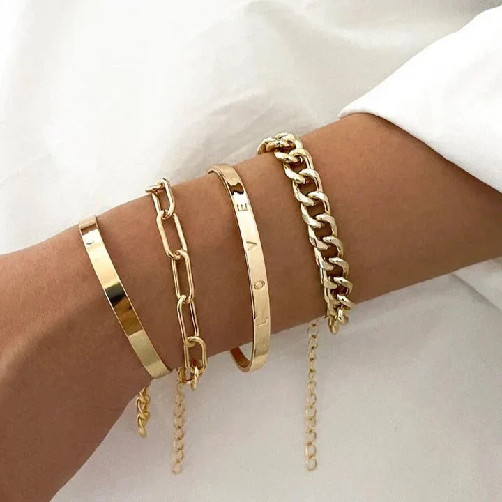 Anspruchsvolles Elan Mercer Armband Set aus Weißgold