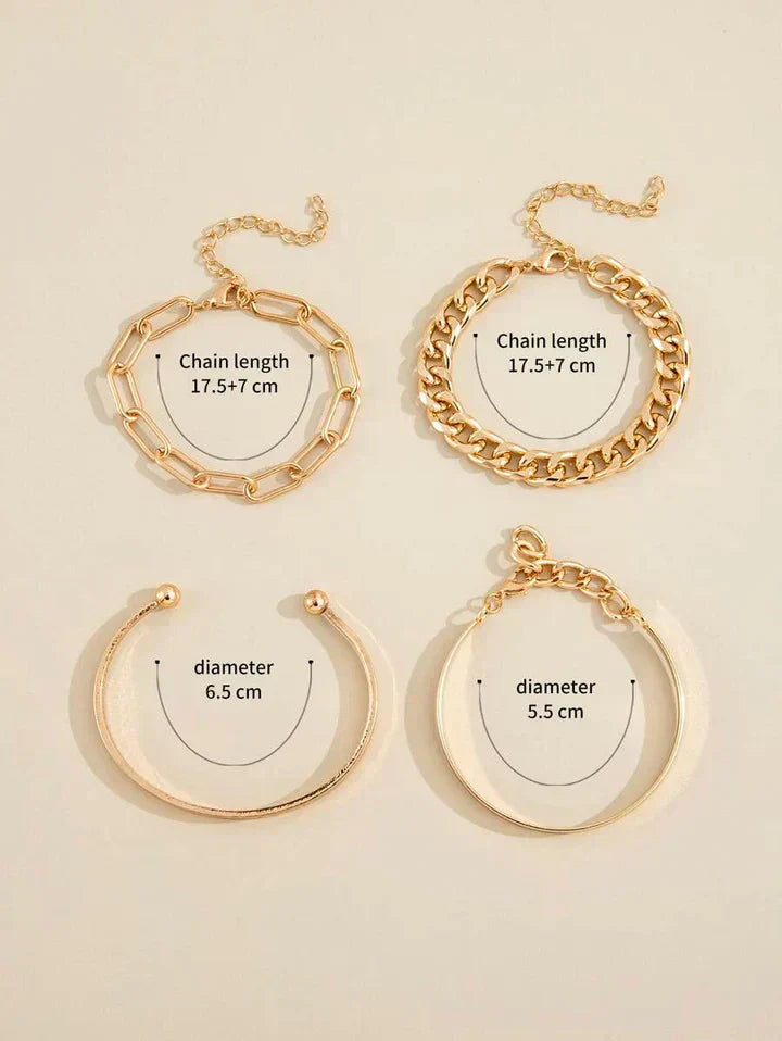 Anspruchsvolles Elan Mercer Armband Set aus Weißgold