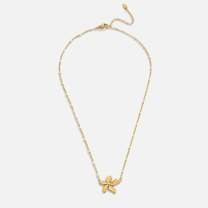Elegante Goldblumen Halskette